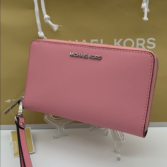 MICHAEL KORS MD ZA PHONE HOLDER WALLET CARNATION - Picture 16 of 16